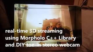 Streaming of live 3D video via Morpholo C Library [upl. by Beuthel152]