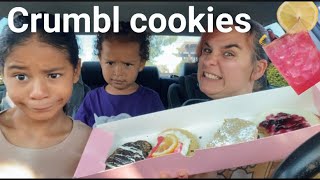 New crumbl cookies lineup raspberry lemonade and cannoli cookiecrumbl review new food mukbang [upl. by Marna508]