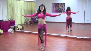 StepFlix Belly dance Level 1 basic step 11 hip lifts amp crescents [upl. by Lrae]