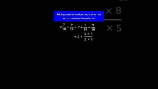 2 710  910   Add the Mixed number and the Fraction with like denominators with regrouping [upl. by Annez]