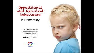 Oppositional and Resistant behaviours in Elementary [upl. by Diraf978]