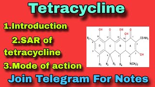 Tetracycline ll SAR of tetracycline ll MOA ll Medicinal chemistry lll ll in hindi [upl. by Eustacia480]