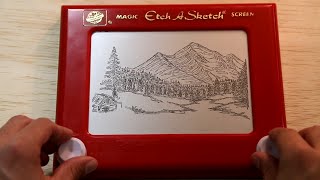 Bob Ross on EtchaSketch [upl. by Chlores]