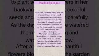 🌷 Reading Challenge Sana’s Garden Story  Test Your English Skills englishlanguage english [upl. by Nyvar]