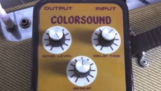 Colorsound ElectroEcho Pedal  Demo [upl. by Crystie]