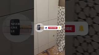 easy bathroom diyviralyoutubeshorts youtubeshorts bathroomtiles tilestyle [upl. by Summers]