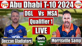 Abu Dhabi T10 LiveDeccan Gladiators Vs Morrisville Samp Army Live Qualifier 1 Match Live Cricket [upl. by Athena932]