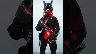 Sick Cyberpunk Glowing Helmet Techwear Mask cyberpunk techwear halloween starwars cosplay [upl. by Mannes346]