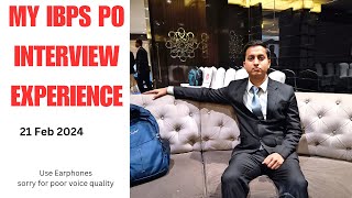 MY IBPS PO INTERVIEW EXPERIENCE  ibpspo sbiclerk sbipo niclao [upl. by Setsero102]