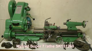 Myford Super 7 lathe with power cross feed SK151260 [upl. by Enelcaj650]