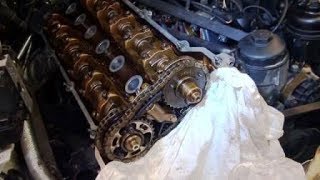 Zylinderkopfdichtung wechseln Teil 4 BMW M54 E39 E46 Montage Kettenräder Doppelvanos Sauganlage [upl. by Geffner932]