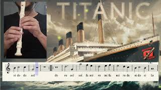 Como tocar TITANIC na flauta doce  Partitura descomplicada com notas [upl. by Joshia407]