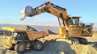 loading materials for cat 6030b excavators and cat 777E trucks [upl. by Verneuil]