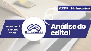 ANÁLISE DO EDITAL  UNIMONTES 2024  PAES [upl. by Devan876]