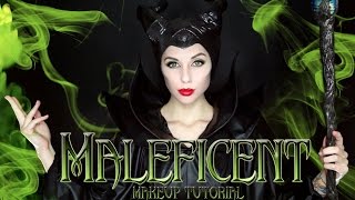 MALEFICENT MAKEUP TUTORIAL  Halloween 2014 [upl. by Dnamron]