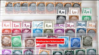 Briefmarken wertvoll Schatzsuche in einem Album Briefmarken Deutsches Reich 1924  1934 [upl. by Akela]