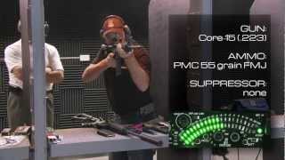 Gun Suppressor Demo AR15 amp 22LR  Volunteer Ordnance Works [upl. by Edette]