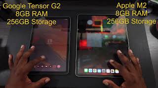 Apple iPad 13 M2 vs Google Pixel Tablet Speed Test [upl. by Brendan]