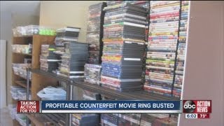 Agents seize 8000 counterfeit DVDs and fake movies from Polk County crime ring [upl. by Brion]