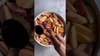 Easiest peach crumble 🍑 [upl. by Nayk]