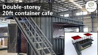 Doublestorey 20foot container cafe [upl. by Reeta]