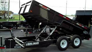 BriMar DT714LPHD14 7 X 14 Low Profile Heavy Duty Dump Trailer w Ramps  TrailerEnterprisescom [upl. by Nothgierc]