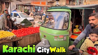 Karachi City Walk  Paposh Bazaar Market  Pakistani Street Market [upl. by Ela]