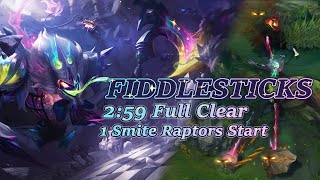 Fiddlesticks Full Clear Guide  259 Raptors Start 1 Smite Season 1412 [upl. by Arekat]