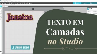 Como fazer texto em Camadas no Silhouette Sturio [upl. by Emiatej]