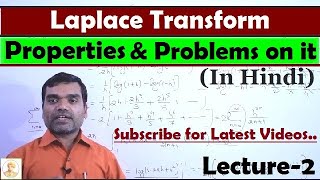 Laplace Transform  Properties of laplace transform in Hindi Lecture 2 [upl. by Mattland347]