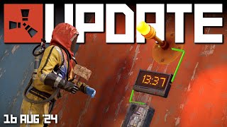 Wallpaper Digital clock Blowpipe First look at new maps  Rust Update 16th August 2024 [upl. by Aekerly605]