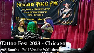 Tattoo Fest Chicago  Villain Arts  Full Walkthrough  965 Booths  Rosemont IL [upl. by Atnwahsal]