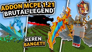 ADDON BRUTAL LEGEND MCPE 120121 TERBARU ADDON SENJATA LEGENDARIS MCPE 121 [upl. by Yelyab]