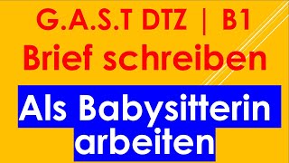 GAST DTZ B1 Briefe schreiben Prüfung B1 Neu 2024 [upl. by Suivatnod756]