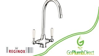 Reginox Elbe Chrome Dual Lever Mixer Kitchen Tap [upl. by Jeggar534]