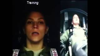 Female F16 Fighter pilot Capt Zoe Kotnik GForce 9G centrifuge training [upl. by Asehr979]