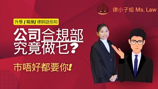 合規部Head of Compliance 年薪分分鐘有一百萬？！ 讀Law唔一定要做Lawyer [upl. by Anhaj]