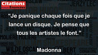 Je panique chaque fois que je lance un disque Je pense que tous les artistes le font  Madonna [upl. by Daraj]