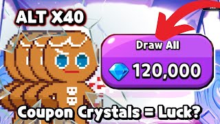 I used 40 alts to test 120k coupon code CRYSTALS [upl. by Nesnar]