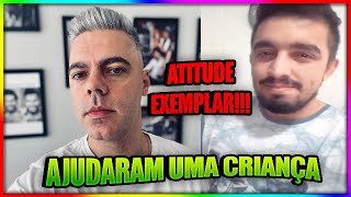 FILIPE BUENO E SEU TATUADOR AJUDAM UMA CRIANÇA QUE PEDIU UM CELULAR  ATITUDE DE SE ADMIRAR [upl. by Tebazile]