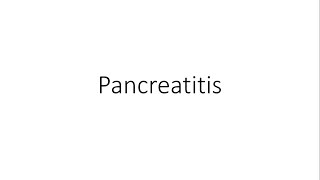 Pancreatitis  For Medical Students [upl. by Aili]