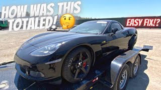 I Bought A TOTALED C6 Corvette At Copart  EASIEST Rebuild Ever [upl. by Ylrac]