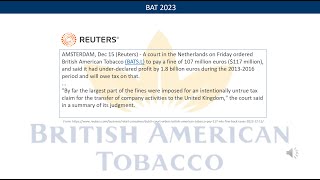 British American Tobacco  Exit taxes  1 ECLINLRBNHO202312635 [upl. by Enrica]