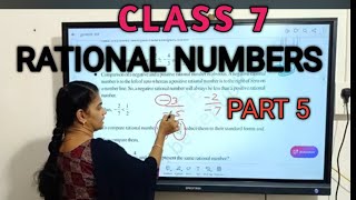 💥CLASS 7💥RATIONAL NUMBERS💥PART 5💥 [upl. by Hardden]