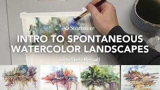 Intro to Spontaneous Watercolor Landscape Painting with Steve Mitchell  Lesson 1 of 4 [upl. by Aicatsanna622]