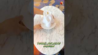 towel folding design for housekeeping l Rajib towel art tutorial shorts short [upl. by Derfla377]