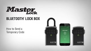 How to Send a Temporary Code for your Master Lock® Bluetooth® Lock Box [upl. by Sirmons]