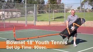 BOWNET Portable Youth Tennis Net 18 x 29quot [upl. by Atsylak]