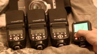 YN560III YN560TX 3 flashes wireless setup [upl. by Gerardo]