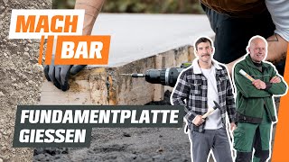 Fundamentplatte gießen – Bodenplatte für dein Gartenhaus selber bauen  OBI [upl. by Cormack]